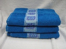 BATH TOWELS  BLUE  SENSATION 3 BATH  TOWEL SET